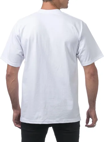 Miniatura 2 de Pro Club - Camiseta de manga corta para hombre, algodón pesado, cuello redondo