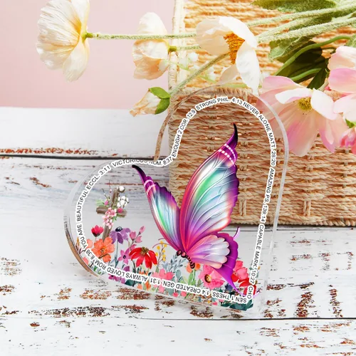Miniatura 6 de Regalos cristianos, regalos religiosos inspiradores con versículo de la Biblia, regalos de aliento espiritual, regalo de mariposa religiosa
