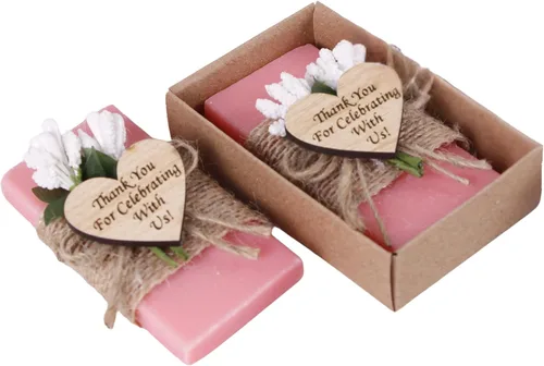 Miniatura 13 de Paquete de 10 decoraciones para baby shower de Happy Times Favors, regalos para baby shower, jabón mini vegano personalizado hecho a mano con aroma