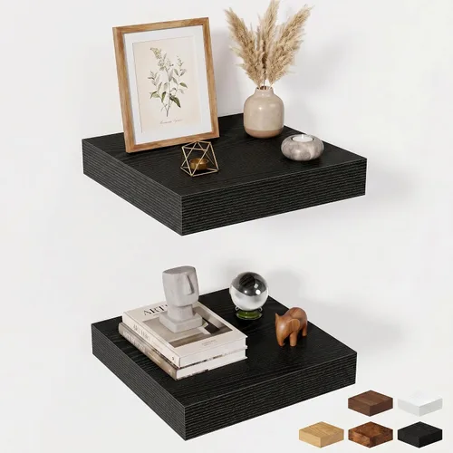 Miniatura 44 de Estantes flotantes de 48 pulgadas para pared, estante de chimenea de 10 pulgadas de profundidad, estantes flotantes de madera para pared, estantes