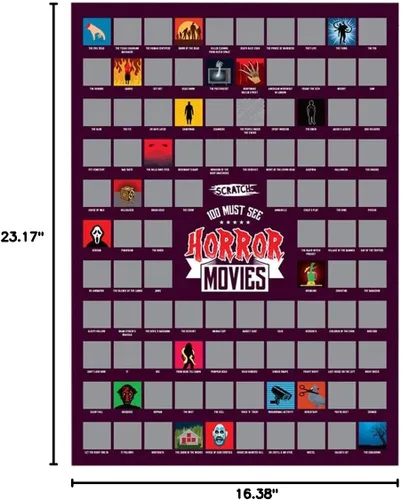 Miniatura 3 de #winning A2 - Póster de pared para rascar (debe ver películas de terror)