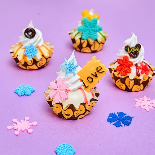 Miniatura 4 de Patelai 6 piezas Molde de silicona de copo de nieve 3D Molde de silicona de copo de nieve de fondant navideño para pastel, cupcake, chocolate