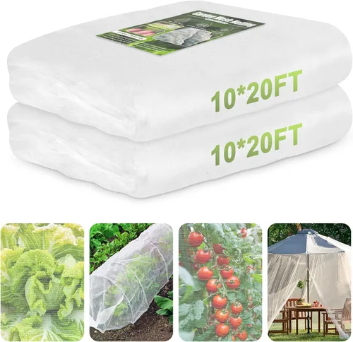 Miniatura 10 de Red para jardín, 2 paquetes de 3,1x10,1 m de malla ultrafina, barrera de plagas, protección contra pájaros y mosquitos, red para plantas, cubierta