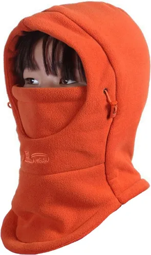 Miniatura 15 de Azarxis Gorro de niños con pasamontañas de forro polar para esquí, máscara facial de invierno, gorro ajustable con calentador doble para el cuello