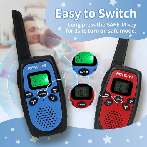 Miniatura 3 de Retevis RT628S Walkie Talkies, RT628 2.0 versión más reciente radios portátiles FRS bidireccionales, modo seguro, manos libres VOX, walkie talkies