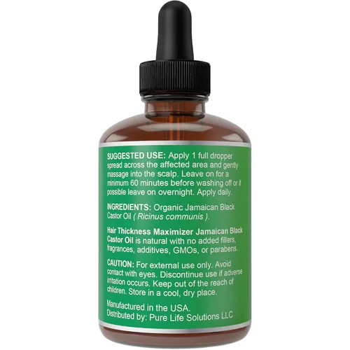 Miniatura 6 de Aceite de ricino negro jamaicano para el crecimiento del cabello. Fortalece e hidrata el adelgazamiento, el cabello seco para un cuero cabelludo