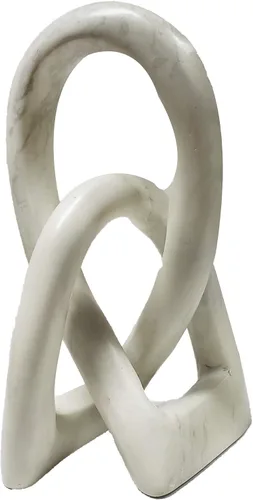 Miniatura 11 de Escultura de nudo de amor entrelazado en bucle continuo, decoración moderna y contemporánea, hecha a mano, esteatita artesanal de Kenia, manos Negro