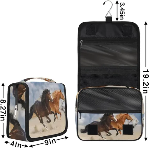 Miniatura 2 de Bardic Neceser de viaje colgante, bolsa de aseo para galope, animales de gran capacidad, bolsa de cosméticos de maquillaje, kit de aseo portátil