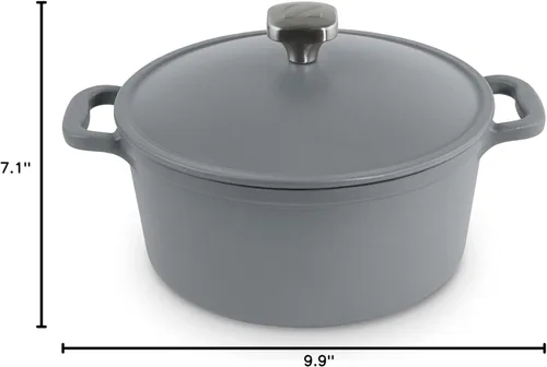 Miniatura 10 de Zakarian x Dash - Horno holandés antiadherente de hierro fundido, olla resistente con tapa para cocinar con calidad de restaurante, revestimiento