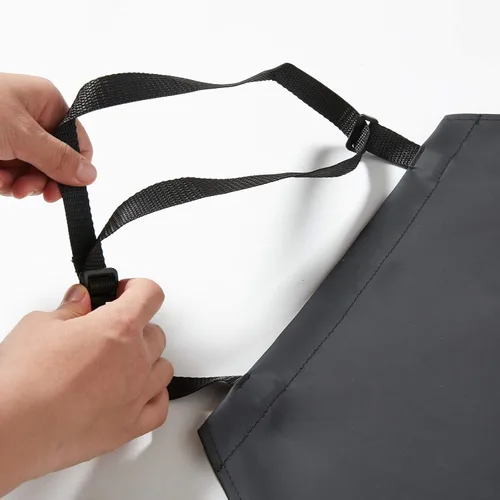 Miniatura 5 de VWELL Delantal impermeable de goma de vinilo, 41.5 pulgadas, resistente a productos químicos, para lavavajillas, trabajo de laboratorio, carnicería