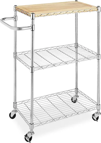 Miniatura 12 de Carrito con ruedas con 3 estantes para almacenar utensilios para hacer la colada, de Whitmor