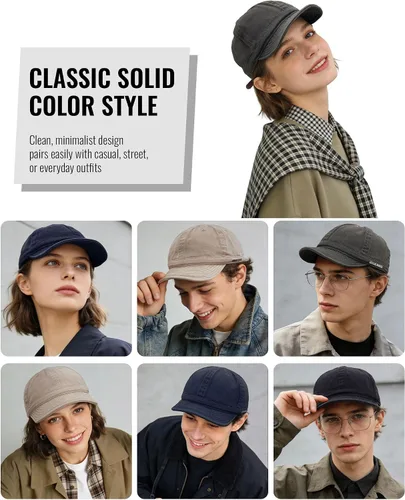 Miniatura 6 de CLAPE Gorra de béisbol suave de ala corta con estilo de camionero/gorra de béisbol