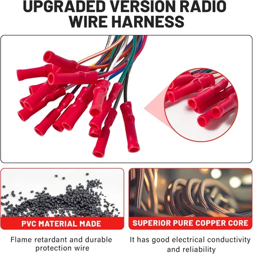 Miniatura 4 de RED WOLF Arnés de radio de coche compatible con Honda Civic Accord 2006-2017, seleccione para Acura 2009-2012, instale el adaptador de cable