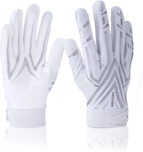 Miniatura 6 de Guantes de fútbol Graloky para hombres, mujeres y niños, guantes de fútbol juvenil, guantes de palma ultra adhesiva de silicona con agarre pegajoso