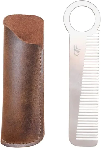 Miniatura 4 de Hide & Drink, Estuche de peine rústico (peine no incluido), funda protectora, funda elegante, cuidado personal, accesorios de peluquería, cuero