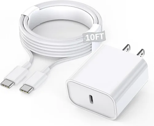 Miniatura 12 de Cargador rápido USB C para iPad, cargador rápido para iPad 2018-2026, bloque de pared con cable USB C a C de 3 pies para iPad Pro M5/M4/13/12.9/11