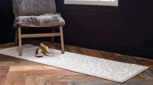 Miniatura 4 de Alfombra de Área de la Colección Rushmore de Unique Loom - Johnson (Corredor de 2' x 7' 3", Blanco Nieve/Beige)