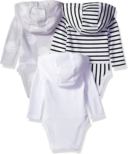 Miniatura 21 de Hanes Body de manga larga para bebé, sudadera con capucha para niños y niñas, paquete de 3