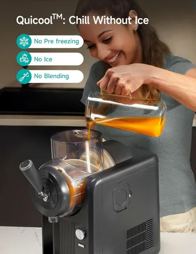 Miniatura 4 de HiCOZY Máquina de Granizados F3 y Máquina de Helados Suaves, Sin Necesidad de Hielo, Autolimpiante, 5 Configuraciones Preestablecidas para Helados