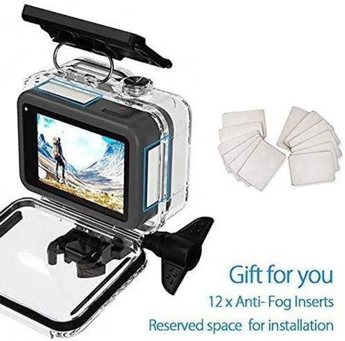 Miniatura 8 de FiTSTILL Funda impermeable subacuática para Go Pro Hero 13/12/11/10/9, color negro, carcasa protectora subacuática de buceo de 196 pies/60M