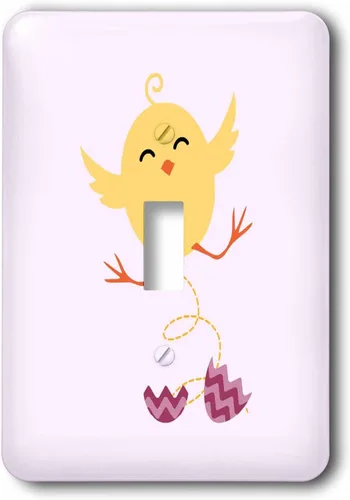 Miniatura 3 de 3dRose Chicken baby newborn pink kids room decoration 2 plug outlet cover