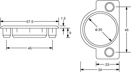 Miniatura 2 de Rok Hardware - Paquete de 10 tapones de plástico blanco de 1-3/8 pulgadas (1.378 in) para tapa de bisagra oculta y agujeros de clavija de tornillo