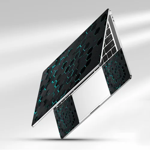 Miniatura 8 de Adhesivo para laptop de 12.1-15.6 pulgadas, calcomanía reutilizable universal de vinilo para laptop, protector de arte impermeable en color panal