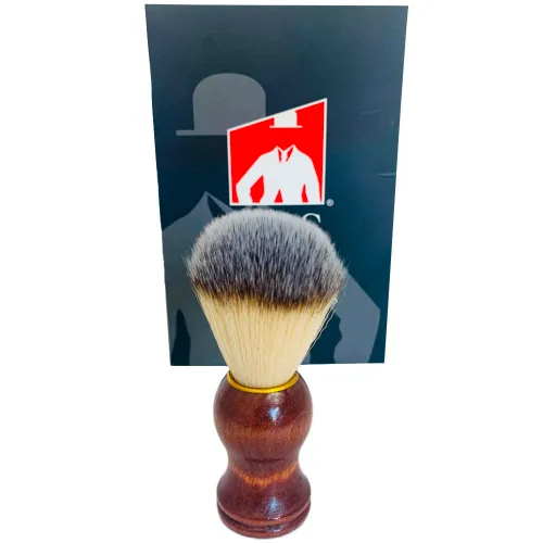 Miniatura 2 de G.B.S Juego de afeitado de madera, cepillo de afeitar sintético vegano mango de madera y jabón con jabón de afeitar natural 3 en 1 kit para hombres
