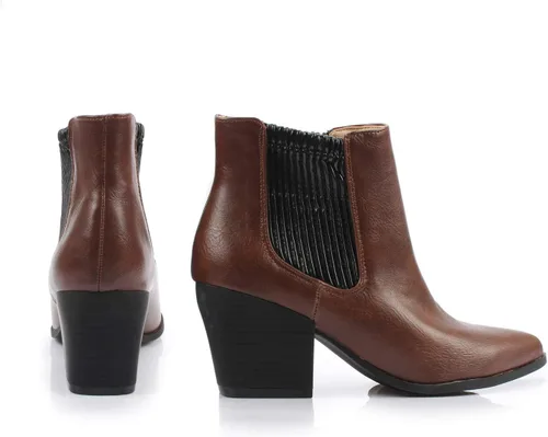 Miniatura 6 de DUNION Bliss - Botines de vestir con tacón grueso y cómodos para mujer