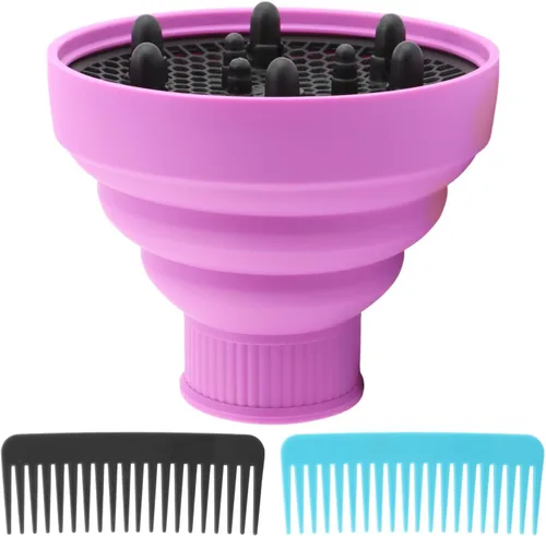 Difusor universal plegable para secador de pelo, accesorio difusor de secador de pelo de viaje con peine, difusor de pelo portátil para secador de