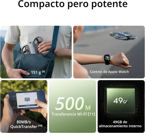 Miniatura 7 de DJI Neo 2 (Solo dron), dron 4K ligero y plegable con cámara, despegue y aterrizaje en la palma, control por gestos, ActiveTrack, detección