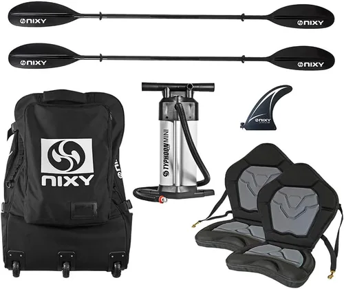 Miniatura 3 de NIXY Tahoe Kayak inflable – Kayak de alta calidad para 2 personas, diseño duradero para dos adultos, portátil y estable con características