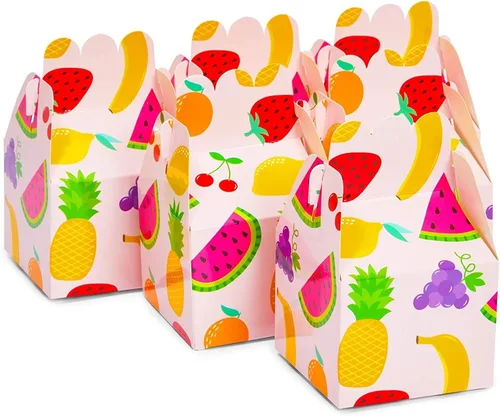 Miniatura 7 de Sparkle and Bash Tutti Frutti Cajas de golosinas – 3.5 x 2.75 pulgadas, 36 unidades, colores surtidos, cajas de regalo de fiesta de frutas