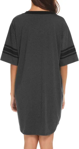 Miniatura 4 de Ekouaer Camisón de manga corta para mujer