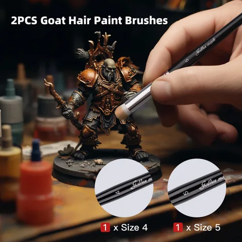 Miniatura 5 de golden maple - Juego de 13 pinceles de pintura en miniatura y pinceles secos para pintura de detalles finos, pintura acrílica, acuarela, óleo