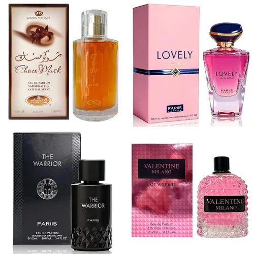 Miniatura 16 de AFLUXE Set de perfume para mujer, 4 piezas, colección Eau De Parfum de larga duración, almizcle Choco/Milano Mujer/6pm Rosa/7AM Fresh