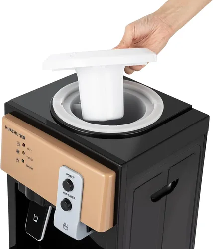 Miniatura 9 de Dispensador de enfriador de agua comercial para botellas de 5 galones, dispensador de agua eléctrico de carga superior caliente y fría para oficina