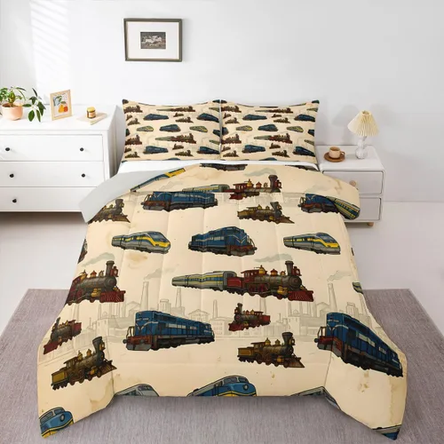 Miniatura 38 de Feelyou Juego de ropa de cama de camión de bomberos, edredón de coche de bomberos y policía para decoración de habitación de niños, tamaño Multi D05