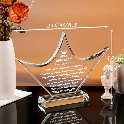Miniatura 3 de Regalos para Mujer Jefa – Excelentes Regalos del Día Nacional del Jefe para la Mejor Jefa, Decoración de Escritorio, Pisapapeles, Regalo para Jefa