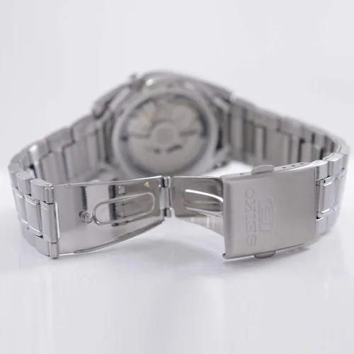 Miniatura 6 de Seiko 5 # SNKL43 - Reloj automático automático para hombre con esfera azul de acero inoxidable, Azul Patchwork, Cronógrafo, automático automático