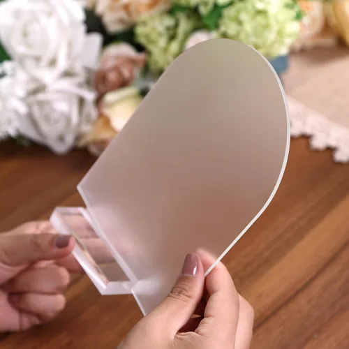 Miniatura 6 de UNIQOOO 20 carteles de mesa de arco esmerilado de acrílico de 5 x 7 pulgadas para bodas, 1/8 pulgadas de grosor, hoja de letrero de arco en blanco