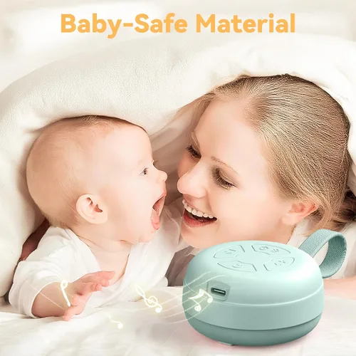 Miniatura 8 de Máquina de sonido portátil para bebé, ruido blanco, 12 sonidos relajantes, cancelación de ruido para viajes, oficina, guardería, baby shower, regalo