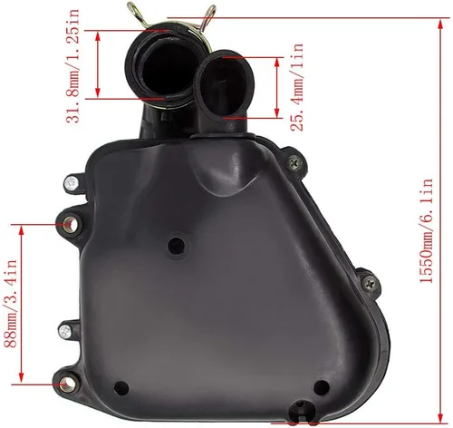 Miniatura 5 de Carburador + caja de filtro de aire Kit de carcasa para Polaris Predator 90 Choke manual 90cc Carb Sportsman 90 Yamaha JOG 90 100 90cc 100cc 4DM