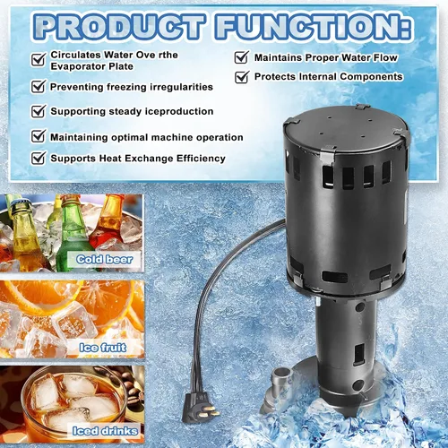 Miniatura 6 de 9161079-06 2700RPM 230V Máquina para máquina de hielo Reemplazo de bomba de agua para ICE-O-Matic Cornelius 60/50Hz 6GPM, reemplazo 9161076-02