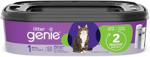 Bolsas de recambio Litter Genie 14 pies (Paquete de 1) Tecnología de múltiples capas de barrera de olores Un cartucho cuadrado de recambio dura