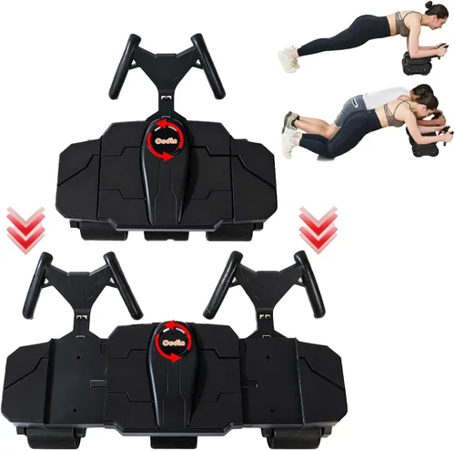 Partner Ab Roller Wheel- Entrenador de núcleo para dos personas, equipo estable de gimnasio en casa para parejas para fortalecer los músculos