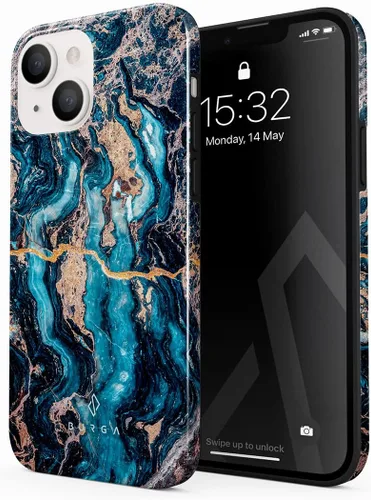 Miniatura 32 de BURGA - Funda compatible con iPhone 12, apta para carga inalámbrica, carcasa rígida híbrida de 2 capas + funda de silicona, resistente, ajuste