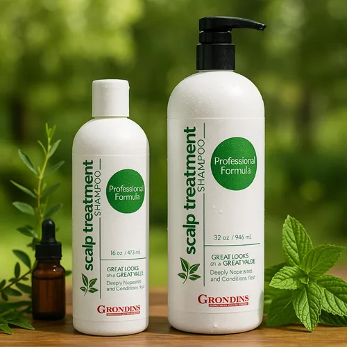 Miniatura 3 de Champú para el tratamiento del cuero cabelludo, árbol de té, menta y lavanda, infundido con aloe vera y queratina, fórmula profesional, 16 oz