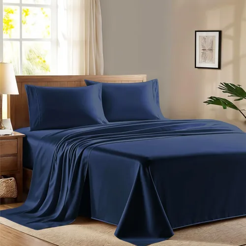 Miniatura 10 de Juego de sábanas 100% algodón egipcio para cama individual, sábanas de lujo de la serie 600 refinadas para cama de tamaño individual