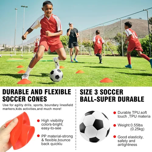 Miniatura 6 de VAVOSPORT Portería de fútbol, 2 porterías de fútbol para niños de 6 x 4 pies para patio trasero, red de fútbol portátil desplegable